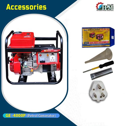4 KVA Recoil Start Portable Petrol Generator with lpg, GE-4000P